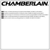 Chamberlain ML800EV Assembly And Operating Instructions Manual