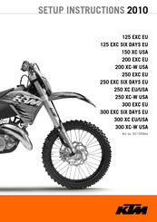 KTM 200 XC?W USA 2010 Setup Instructions