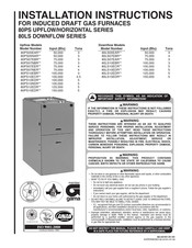 Rheem 80PS07EBR Installation Instructions Manual