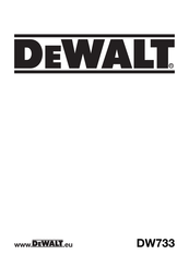 DeWalt DW733 Original Instructions Manual