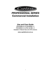 Capital PROFESSIONAL Series Use And Care Manual