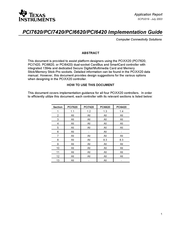 Texas Instruments PCI7620 Implementation Manual