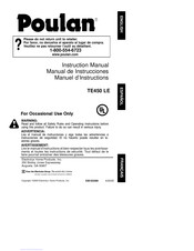 Electrolux Poulan TE450 LE Instruction Manual