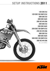 KTM 250 XC-W USA 2011 Setup Instructions
