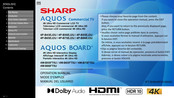 Sharp AQUOS 4P-B65EJ2U Operation Manual