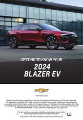 Chevrolet BLAZER EV 2024 Getting To Know Your