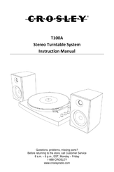 Crosley T100A Instruction Manual