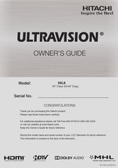 Hitachi Ultravision 55L6 Owner's Manual