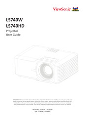 ViewSonic LS740W User Manual