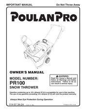 Poulan Pro PR100 Owner's Manual