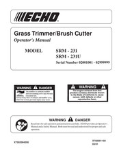 Echo SRM-231 Operator's Manual