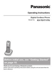Panasonic KX-TG1711TU Operating Instructions Manual
