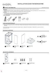 Quoizel BERK8407MB Installation Manual