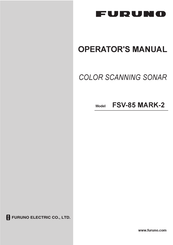 Furuno FSV-85-MARK-2 Operator's Manual