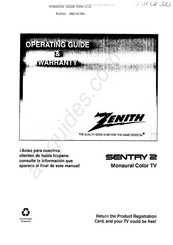 Zenith SENTRY 2 Operating Manual