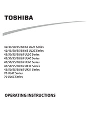 Toshiba 70 UL4C Series Operating Instructions Manual