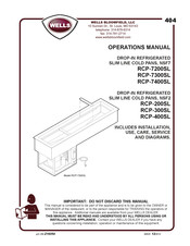 Wells RCP-300SL Operation Manual