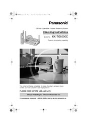 Panasonic KX-TG6500C Operating Instructions Manual