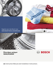 Bosch WAK24160GR Instruction Manual And Installation Instructions