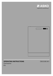 Asko DBI233IB W/1 Series Operating Instructions Manual