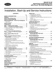 Carrier 38AUQ 25 Series Installation, Start-Up And Service Instructions Manual