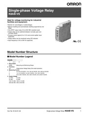 Omron K8AB-VS Series Quick Start Manual