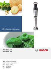 Bosch MaxoMixx MSM87 GB Series Instruction Manual