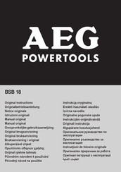 AEG BSB 18 Original Instructions Manual