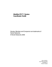 Nortel ICS 7.1 Coordinator Manual