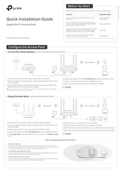 TP-Link TL-WA1801 Quick Installation Manual