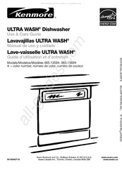 Sears Kenmore Ultra Wash 665.1359 Series Use & Care Manual