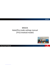 Sony BRAVIA BFWL-65W855C Manual