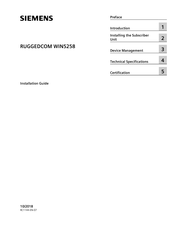 Siemens RUGGEDCOM WIN5258 Installation Manual