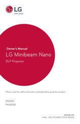 LG Minibeam Nano PH300B Owner's Manual