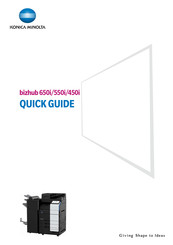 Konica Minolta bizhub 550i Quick Manual