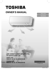 Toshiba RAS-13S3KHS-EE Owner's Manual