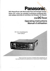 Panasonic CQ-DC1 EUC Operating Instructions Manual