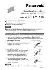 Panasonic ET-EMF510 Operating Instructions