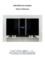Krell Industries KMA-i800 Owner's Reference Manual