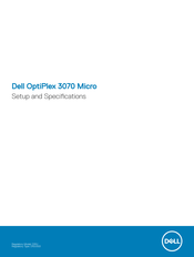 Dell OptiPlex 3070 Micro Setup And Specifications