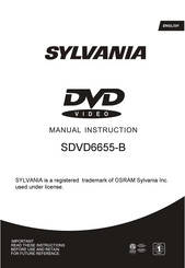 Sylvania SDVD6655-B Manual Instruction
