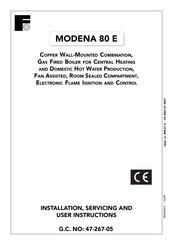 Ferroli MODENA 80 E Installation, Servicing And User Instructions Manual