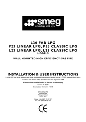 Smeg L23 LINEAR LPG Installation & User's Instructions