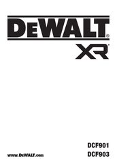DeWalt XR DCF903 Original Instructions Manual