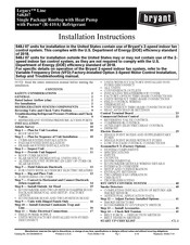 Carrier Legacy 548J07 Installation Instructions Manual