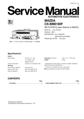Panasonic MAZDA CX-BM8190F Service Manual