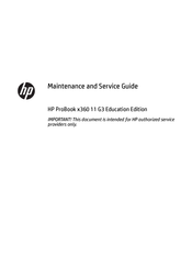HP ProBook x360 11 G6 Education Edition Maintenance And Service Manual