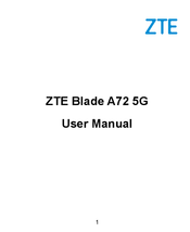 Zte Blade A72 5G User Manual