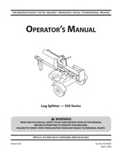 MTD 550 Series Operator's Manual