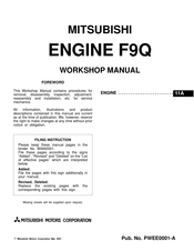 Mitsubishi F9Q2 Workshop Manual